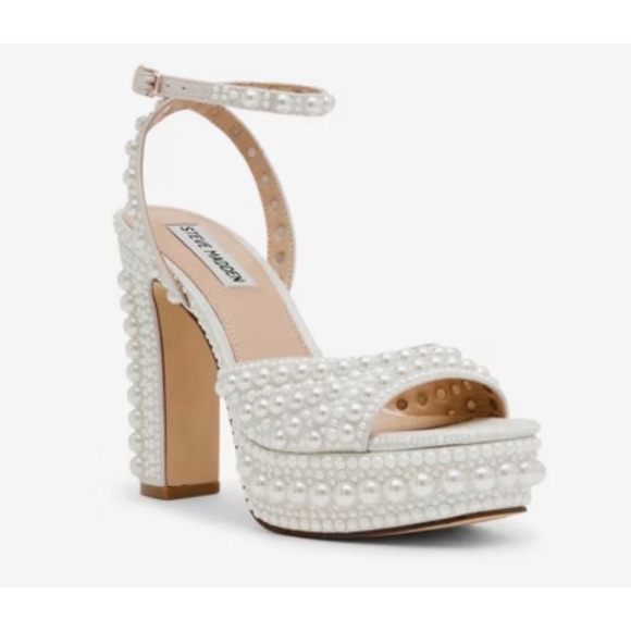 Steve Madden Shoes - Steve Madden Assured Platform Sandal – Pearl White – Women's Size 8 – Like New